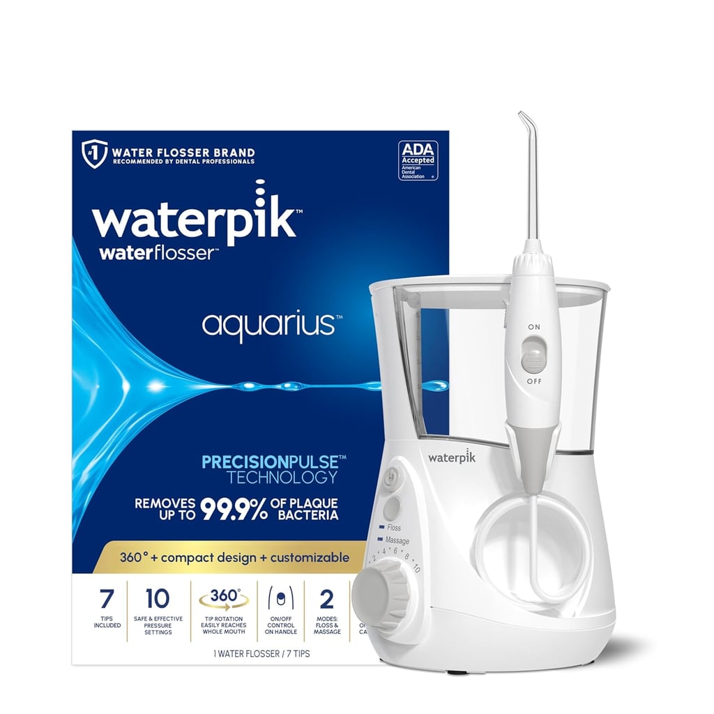 Waterpik Aquarius Water Flosser Professional ($50, originally $80)This Waterpik flosser boasts 10 settings, so you can adjust to your pressure preference; massage mode to stimulate your gums; and a timer to help you track flossing time. The results are so worth it.