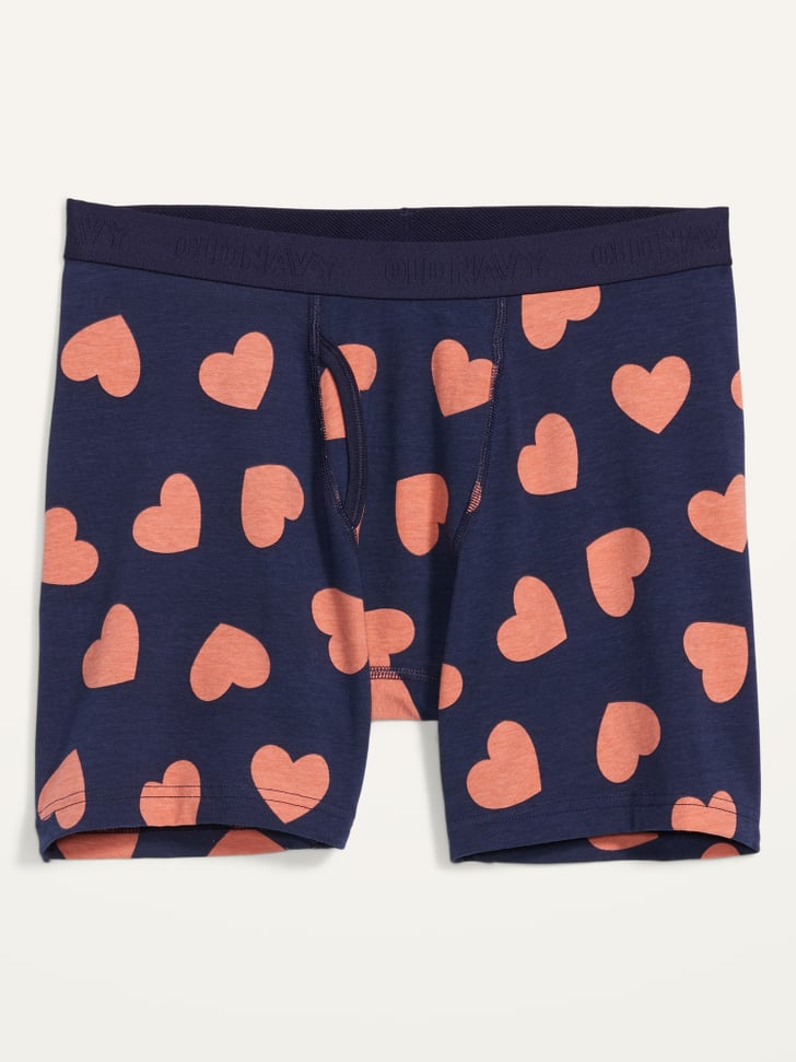 SoftWashed Navy Heart Printed Boxer Briefs The Best Boxer Shorts to Get Men For Valentine