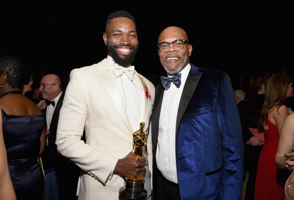 Pictured: Tarell Alvin McCraney and Samuel L. Jackson