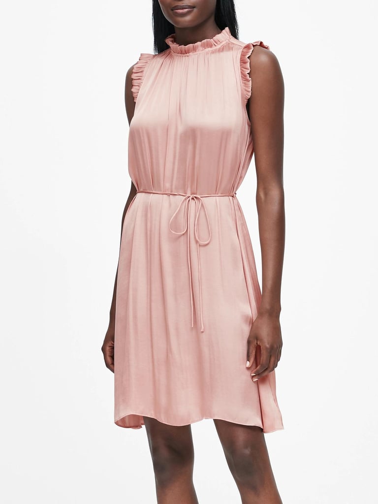 Soft Satin Ruffled Dress