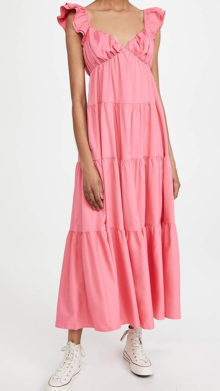 Ruffle Sleeve Maxi Dress 