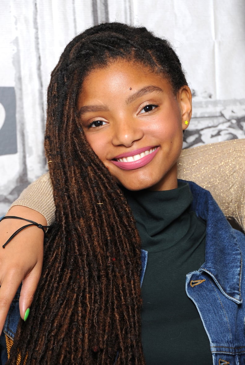 Halle Bailey in a Pink Lip