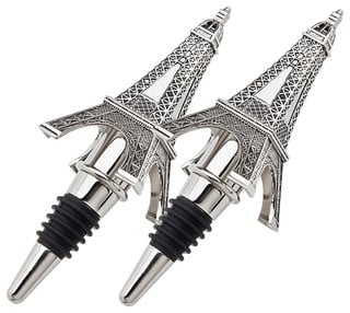 Eiffel Tower Wine Stoppers, Set of Two