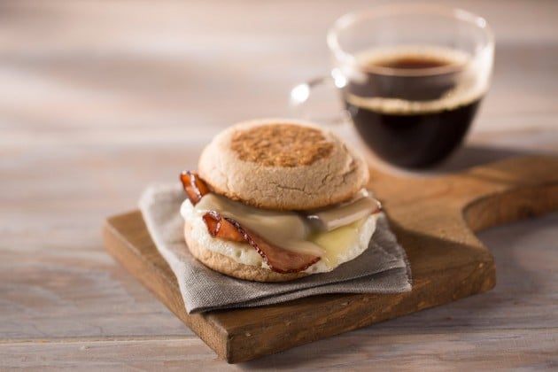 Reduced Fat Turkey Bacon Breakfast Sandwich