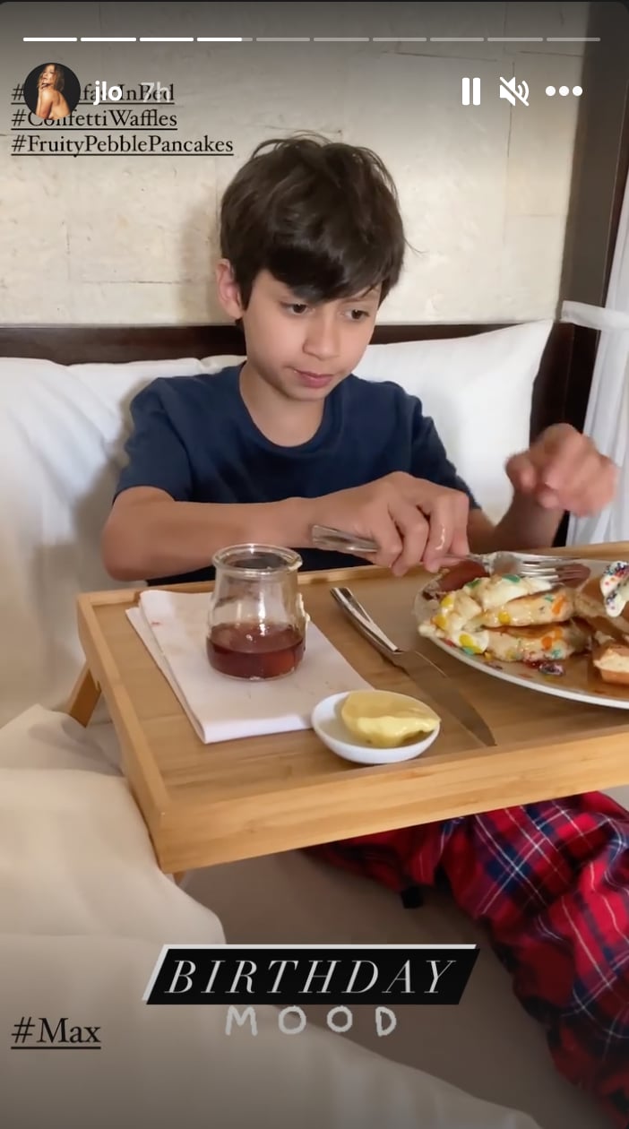 Max Enjoying His Breakfast in Bed