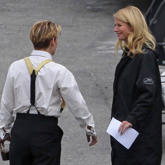 Gwyneth Paltrow, Johnny Depp, and Jeff Golblum on Set