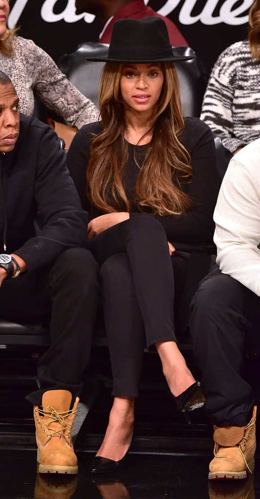 Beyonce and Jay Z at Brooklyn Nets Game 2015