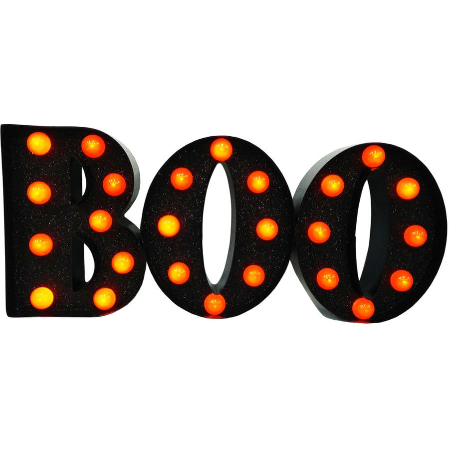 Metal "Boo" With Lights Halloween Decoration ($18, originally $20)