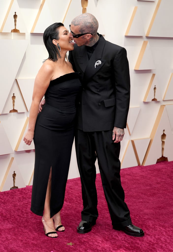 Kourtney Kardashian and Travis Barker at the 2022 Oscars