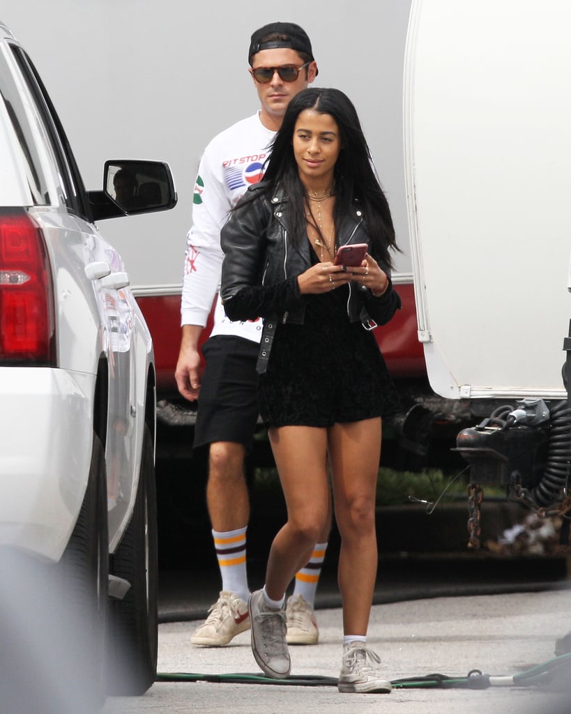 Zac Efron and Sami Miro on Neighbors 2 Set Pictures