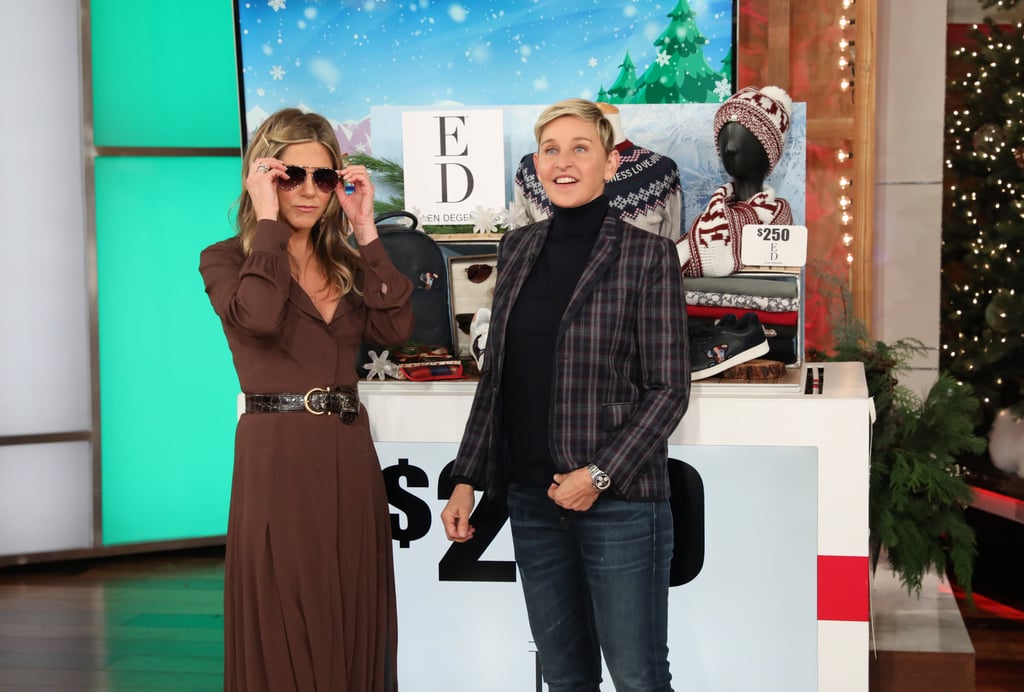 Jennifer Aniston Brown Dress on Ellen