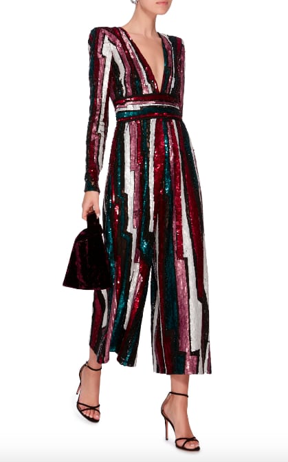 Sandra's Exact Zuhair Murad Striped Sequined Tulle Jumpsuit