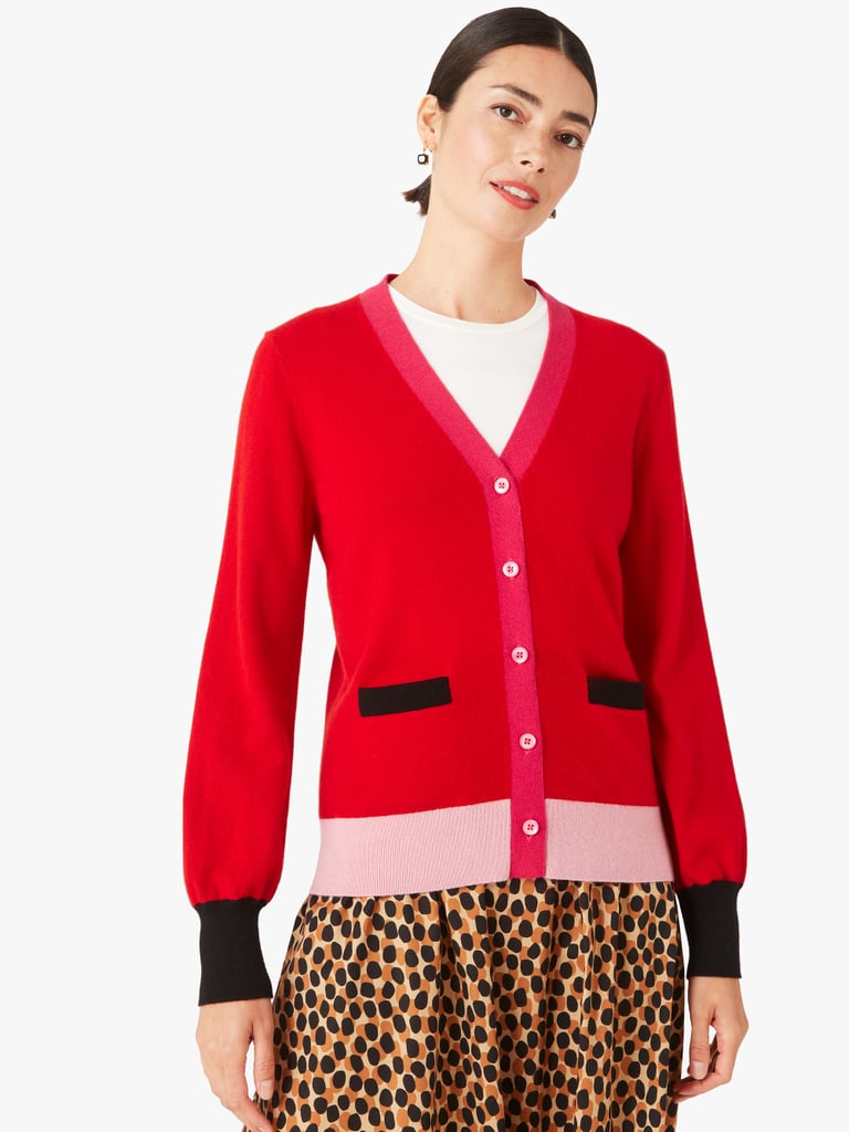 Cosy and Chic: Colorblock Cashmere Gallery Cardigan