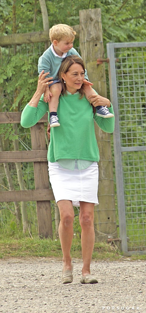 Prince George at Berkshire Petting Zoo With Carole Middleton