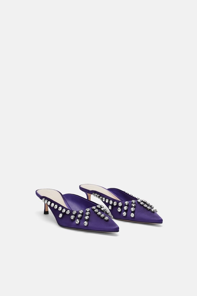 Zara Embellished Heeled Mules