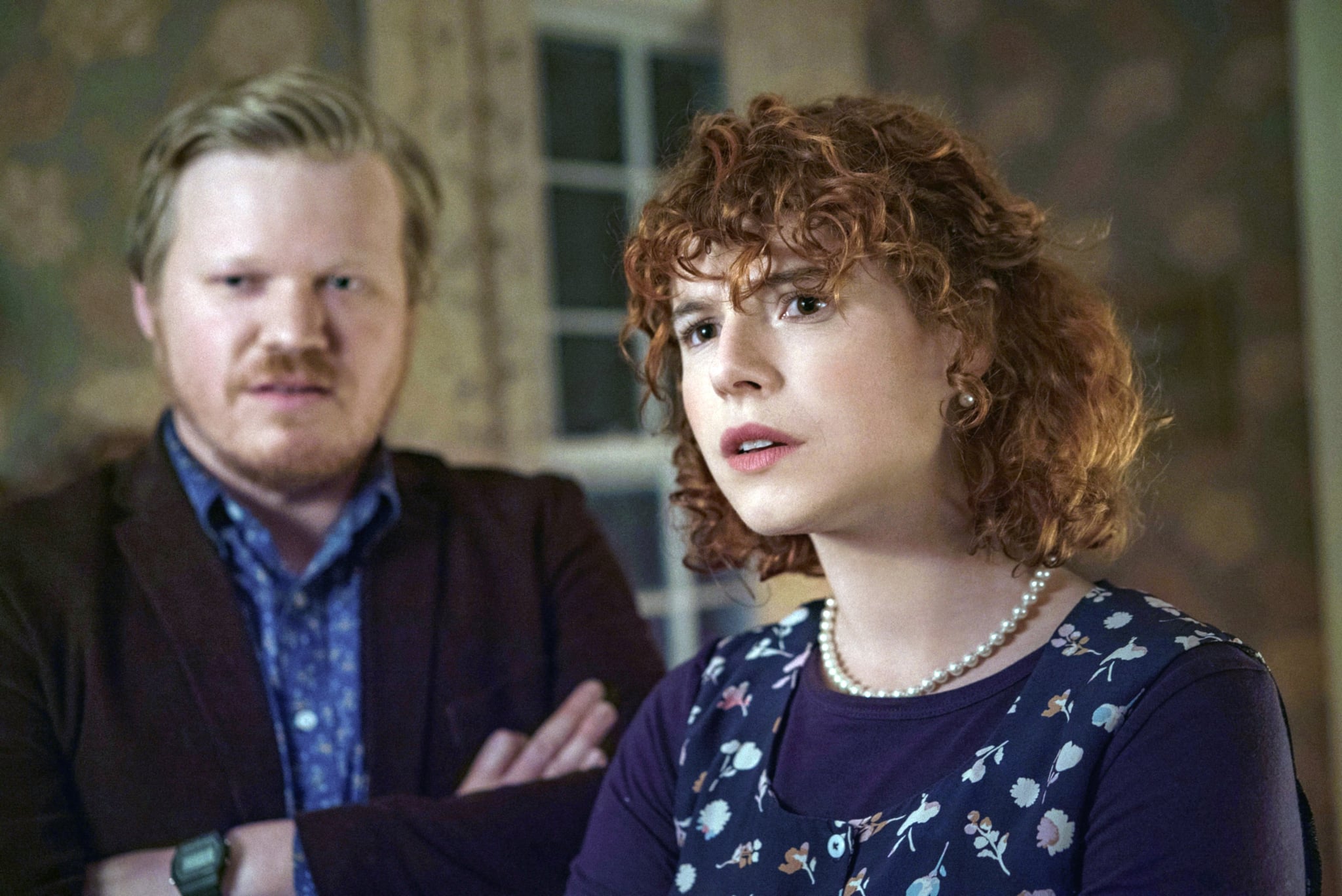 I'M THINKING OF ENDING THINGS, from left: Jesse Plemons, Jessie Buckley, 2020. ph: Mary Cybulski/  Netflix / Courtesy Everett Collection