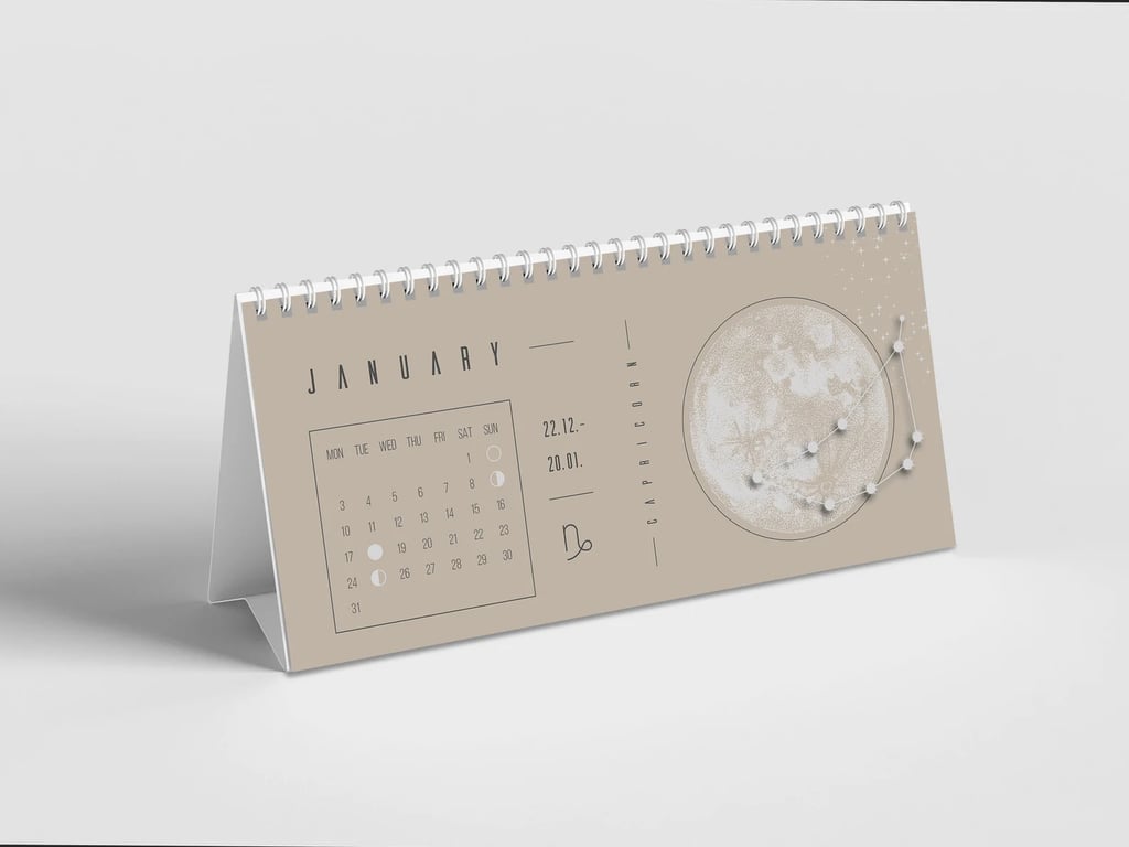 A Lunar Calendar: Lunar Desk Calendar 2022
