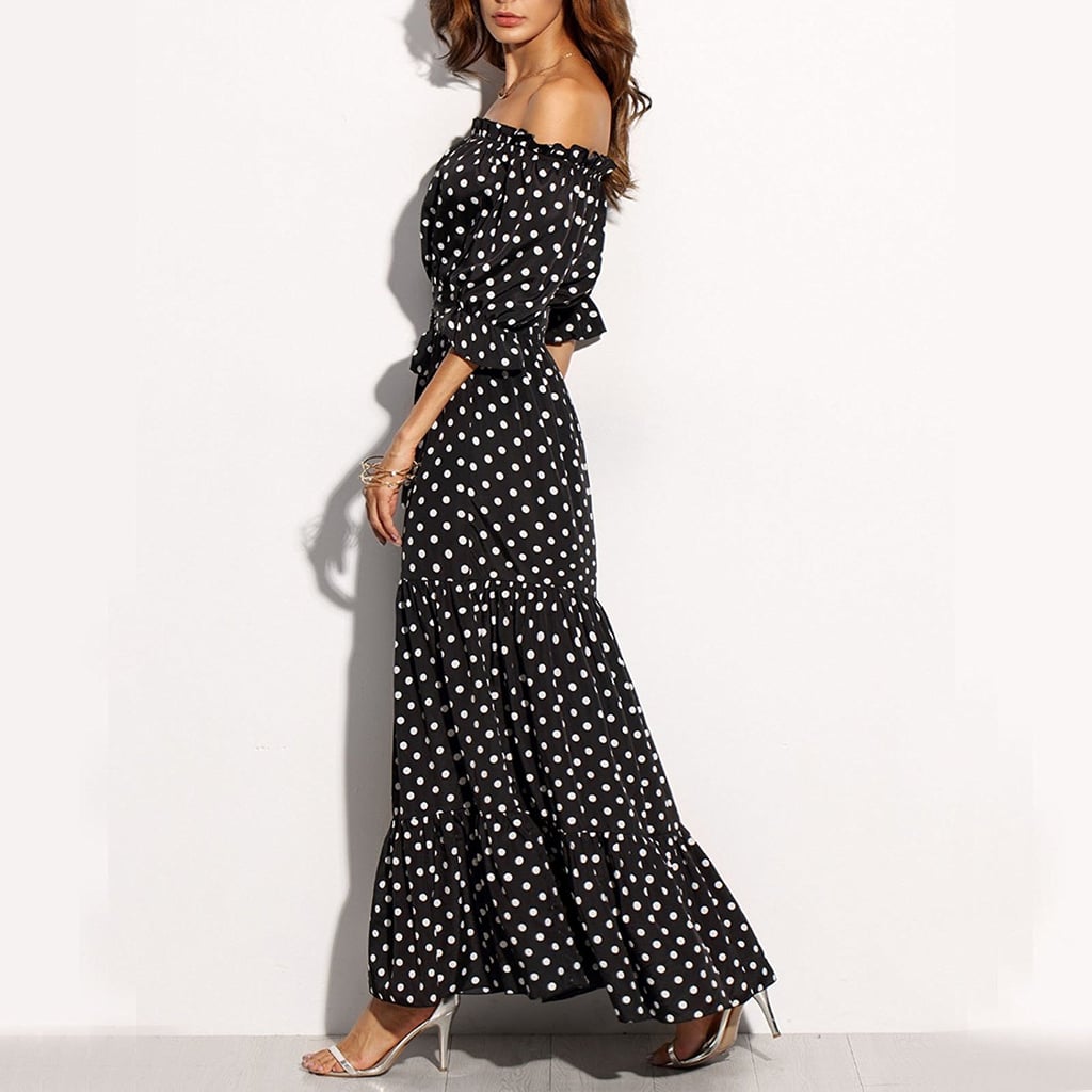 R.Vivimos Summer Polka-Dot Long Dress