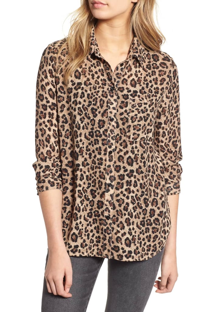 BP. Gathered Back Print Shirt