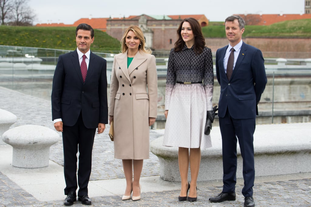 Princess Mary's Patterned Coat April 2016
