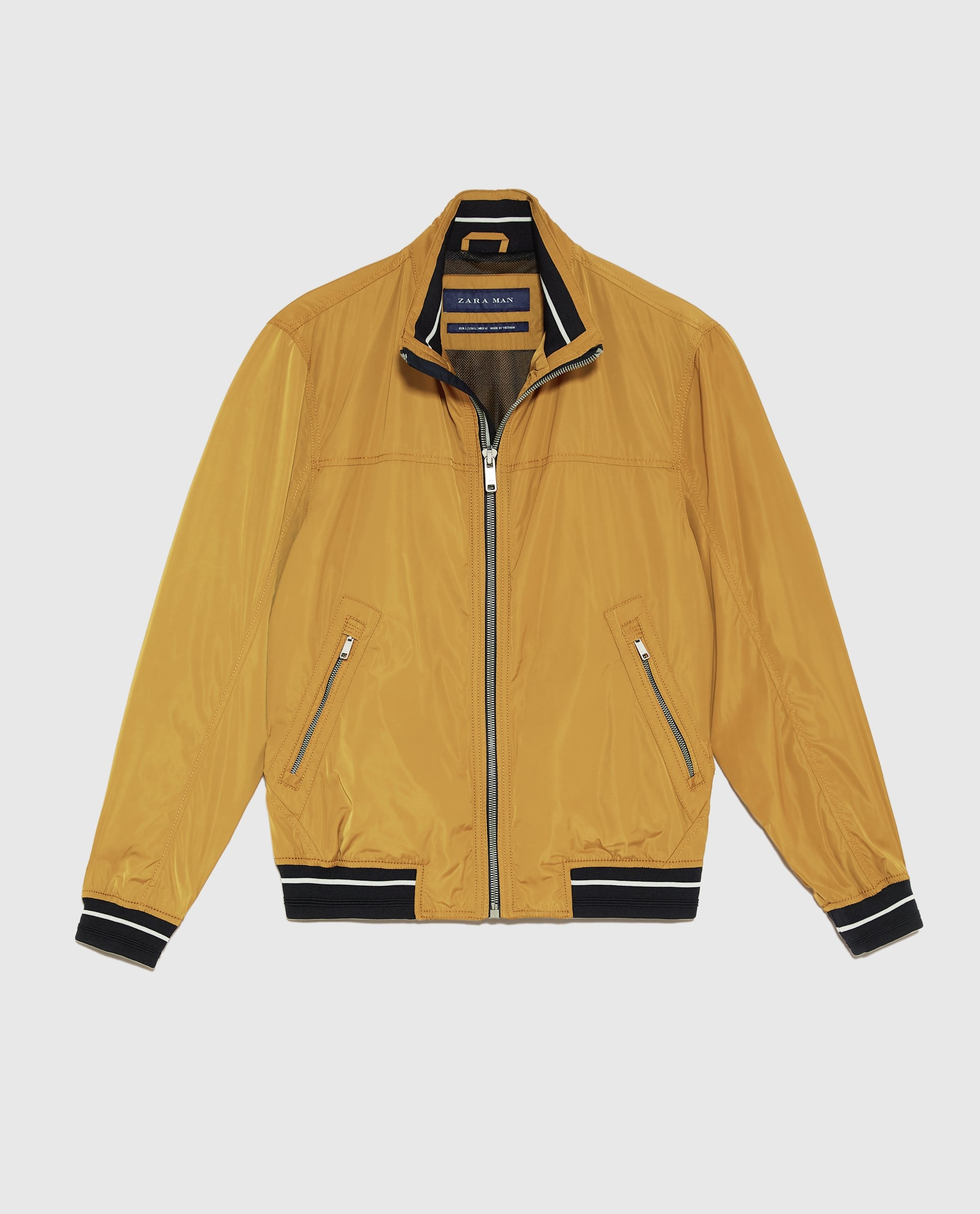 zara mens yellow jacket