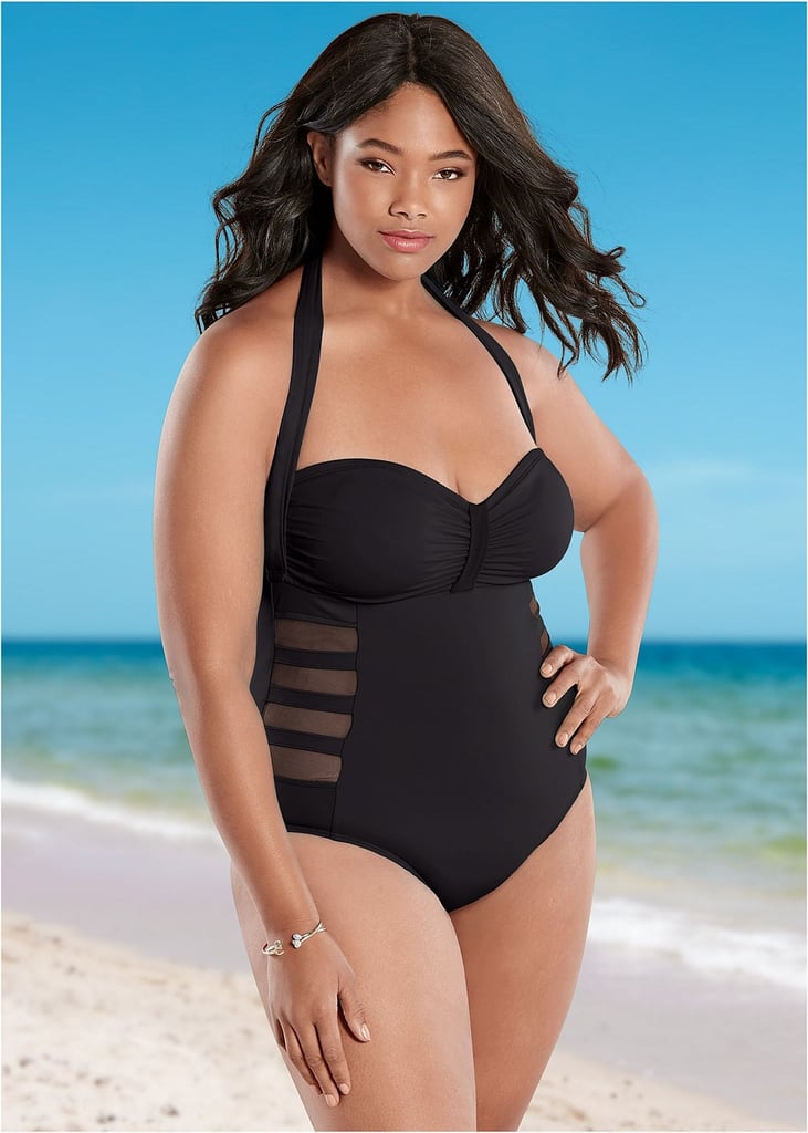 Venus Plus Size Mesh Side One-Piece