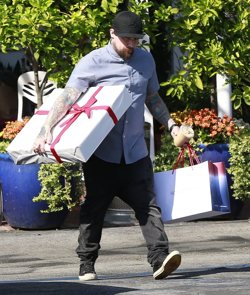 Benji Madden picked up some gifts at Fred Segal in LA on Saturday.