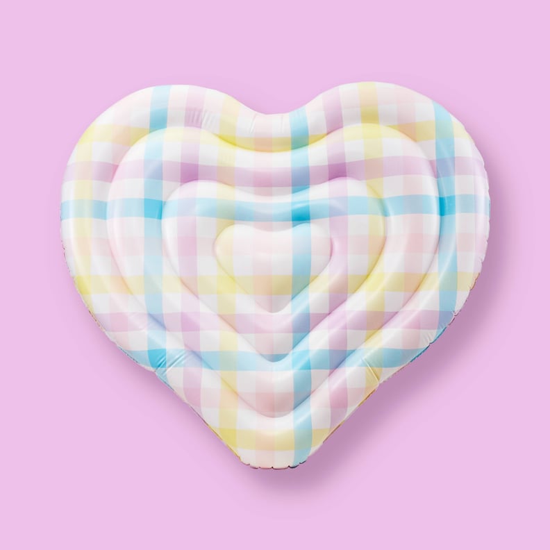 A Heart Float: Stoney Clover Lane x Target Inflatable Water Float Rainbow Gingham Heart