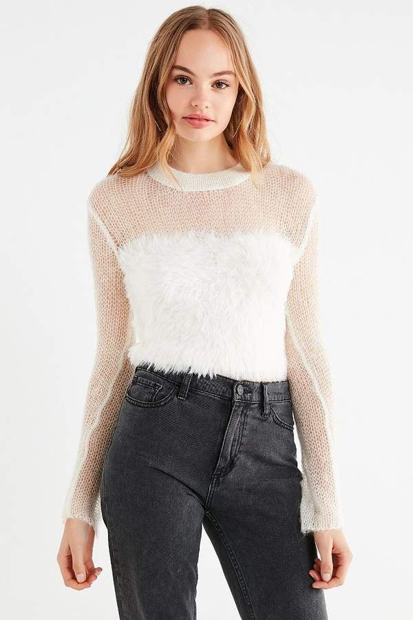 Rio Fuzzy Sheer Pullover Sweater