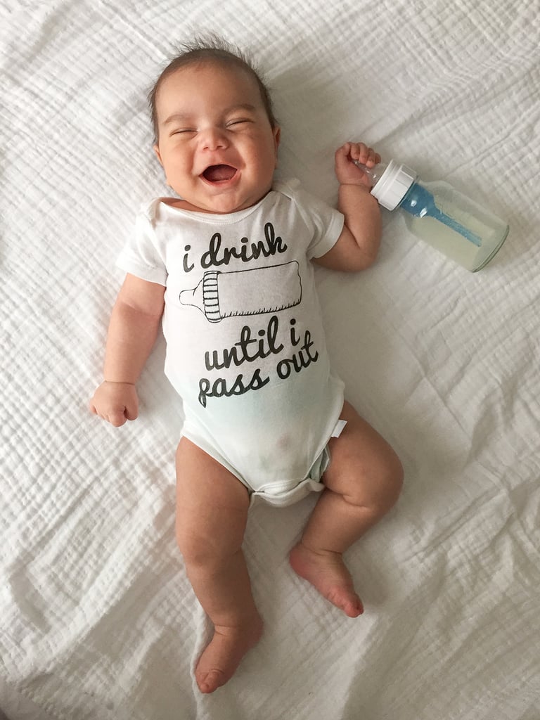Mom's Weekly Photo Shoot of Punny Onesies
