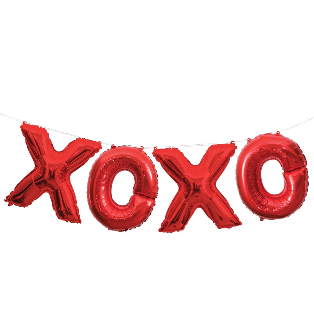 Foil Red XOXO Letter Balloon Banner Kit ($7)