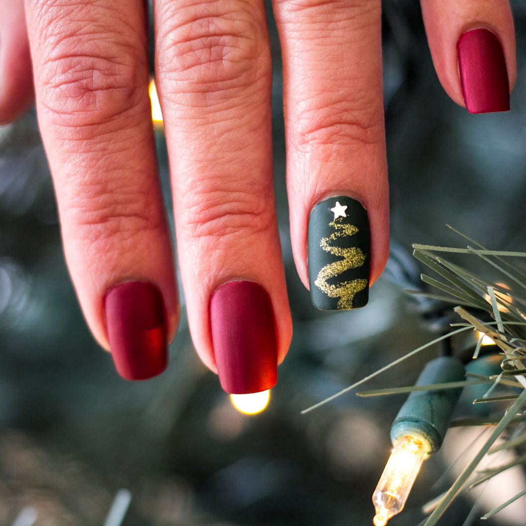 30 Christmas-Tree Nails to Try For the Holidays | POPSUGAR Beauty