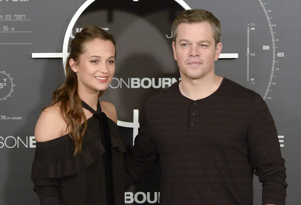 Alicia Vikander and Matt Damon at Jason Bourne Photocall