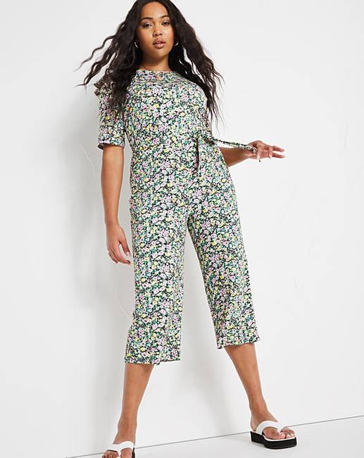 simply be. Ditsy Floral Culotte Jumpsuit