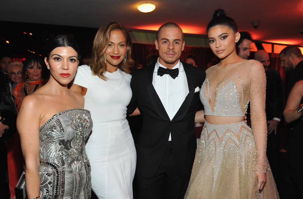 Pictured: Jennifer Lopez, Kourtney Kardashian, Kylie Jenner, and Casper Smart
