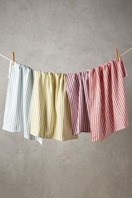Anthropologie Baker Stripe Dishtowel Set