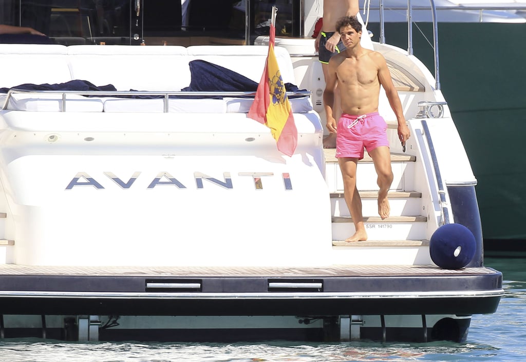 Rafael Nadal Shirtless After Wimbledon 2014