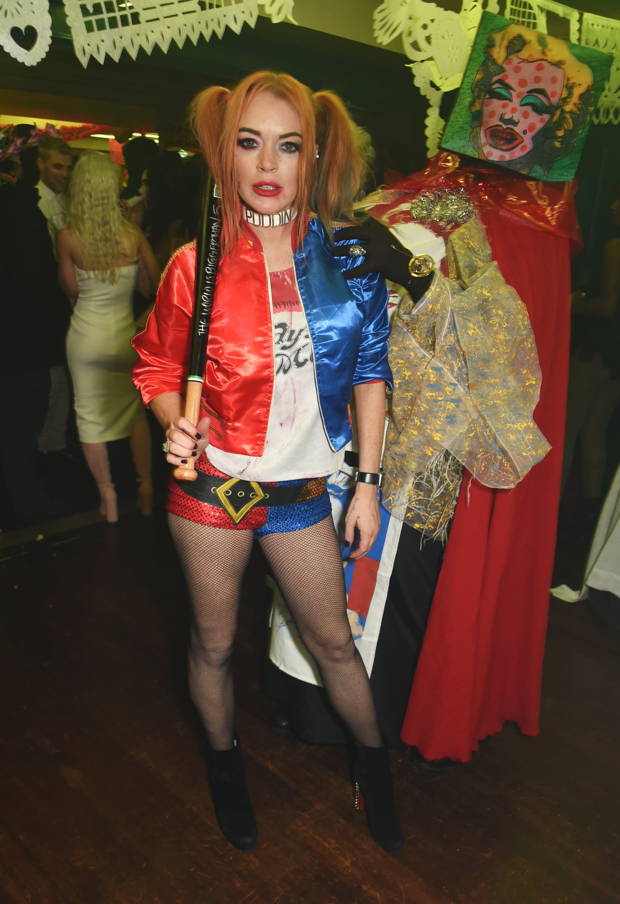lindsay lohan as harley quinn from suicide squad look back on last year s sexy scary silly halloween costumes popsugar celebrity photo 142