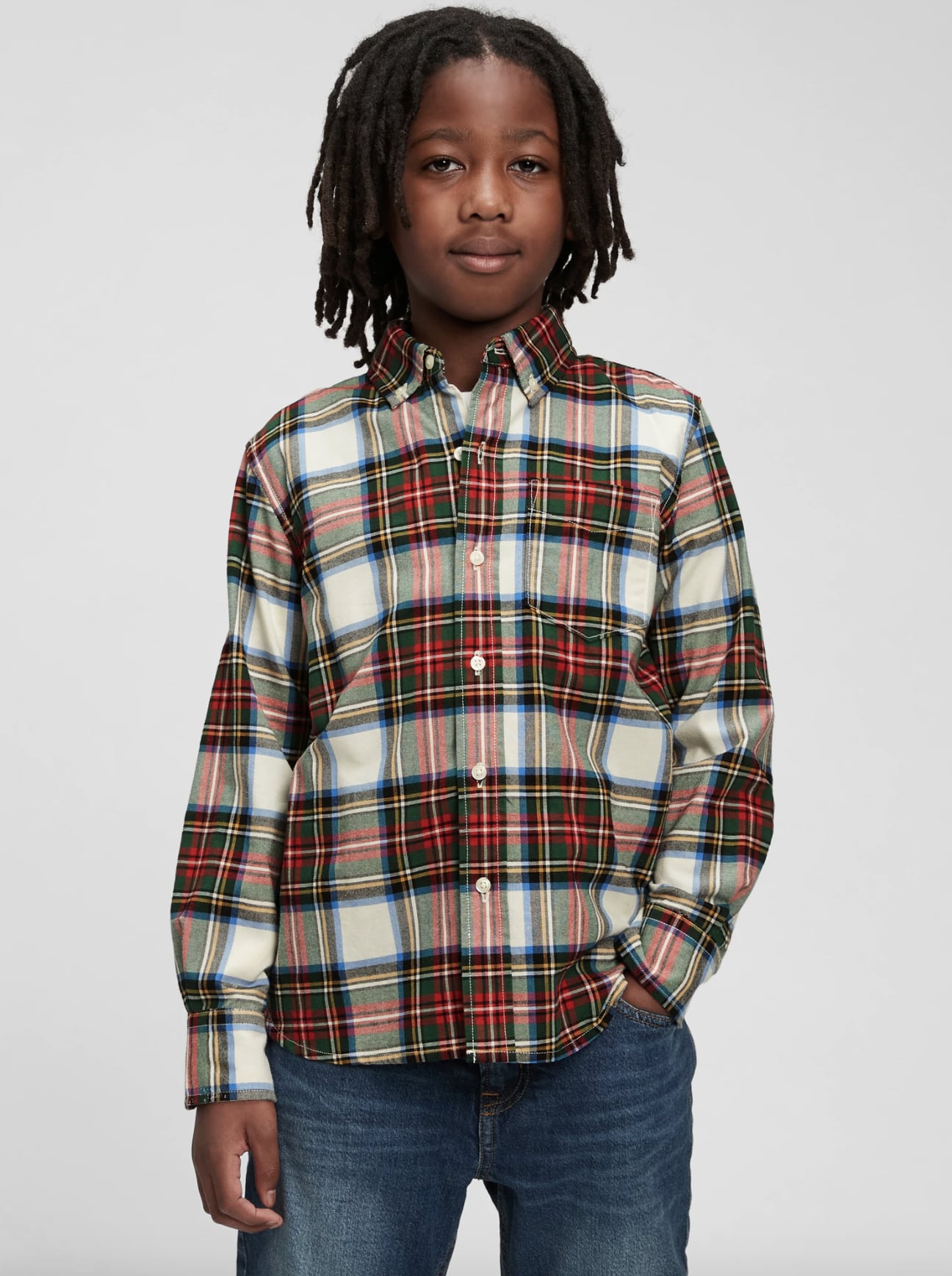 Gap Kids Plaid Oxford Shirt 