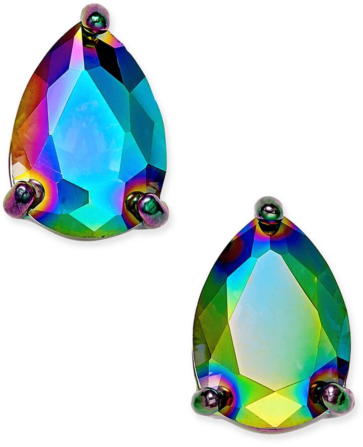 Rainbow Teardrop Stud Earrings