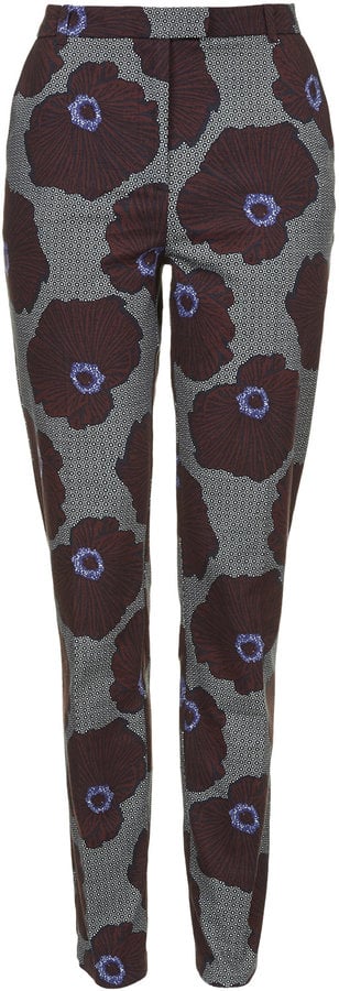 Topshop Floral Bloom Cigarette Trousers