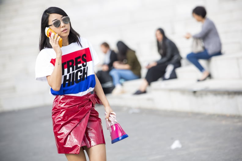 Slogan Street Style at Paris Fashion Week Spring 2017 | POPSUGAR Fashion