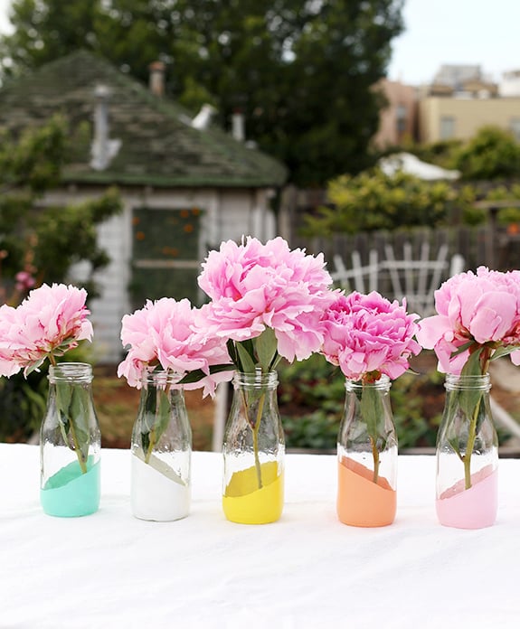 Pastel Dipped Milk Bottle Vases 21 Creative Spring Crafts For