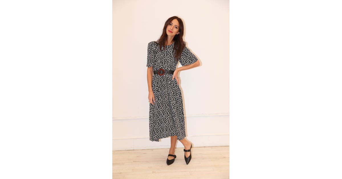 something navy polka dot dress