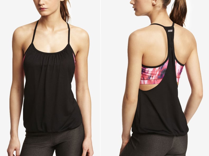 Nike Fit Dry Womens Athletic Raceback Tank Top Built in Bra Hot