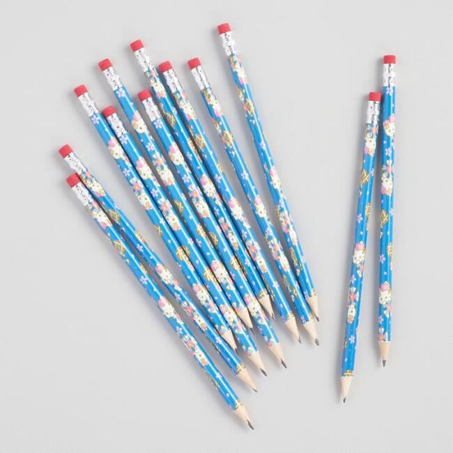 Blue Hello Kitty Pencil Set
