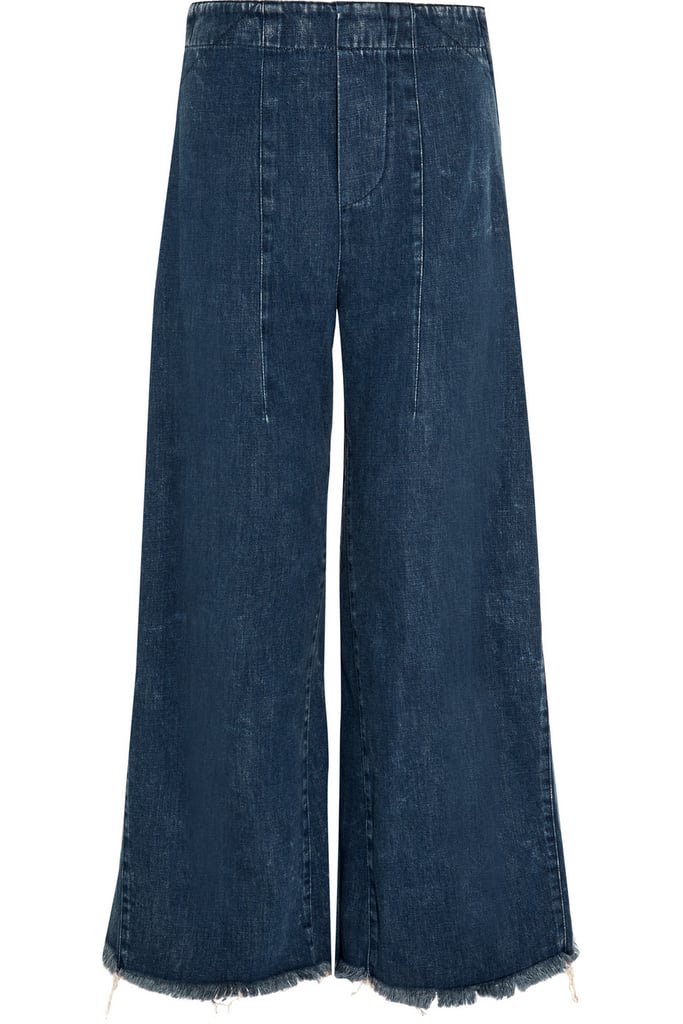 Chloé Frayed High-rise Wide-leg Jeans - Mid denim ($750)