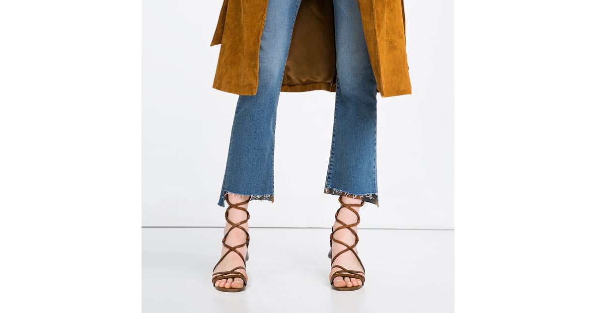 zara lace up sandals