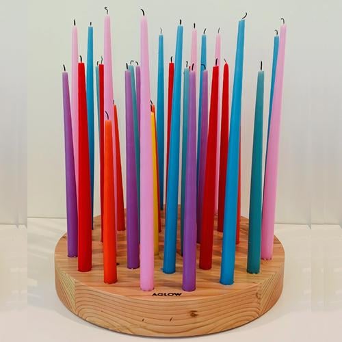 Round Rainbow Candles Centrepiece