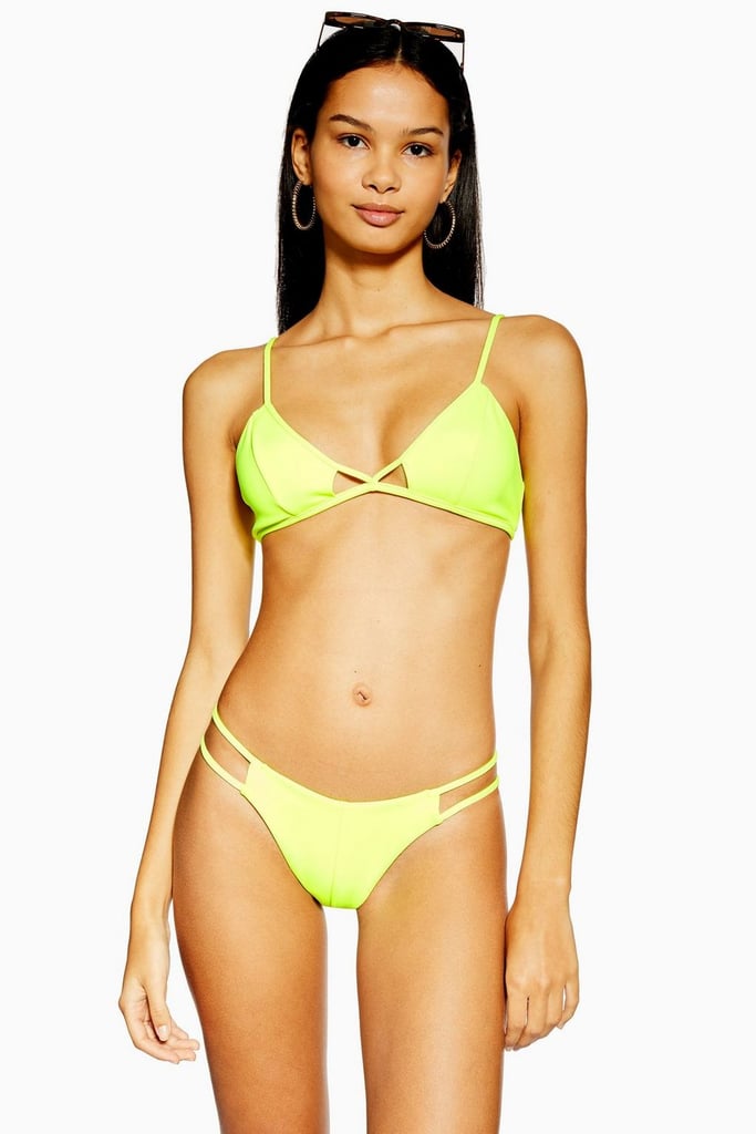 highlighter yellow swimsuit